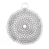 Stainless-Steel-Round-Iron-Cleaner-Pot-Brush-Scrubber-Home-Cookware-Kitchen-Cleaning-Tool,-Size:4-x-4-inch