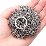 Stainless-Steel-Round-Iron-Cleaner-Pot-Brush-Scrubber-Home-Cookware-Kitchen-Cleaning-Tool,-Size:4-x-4-inch