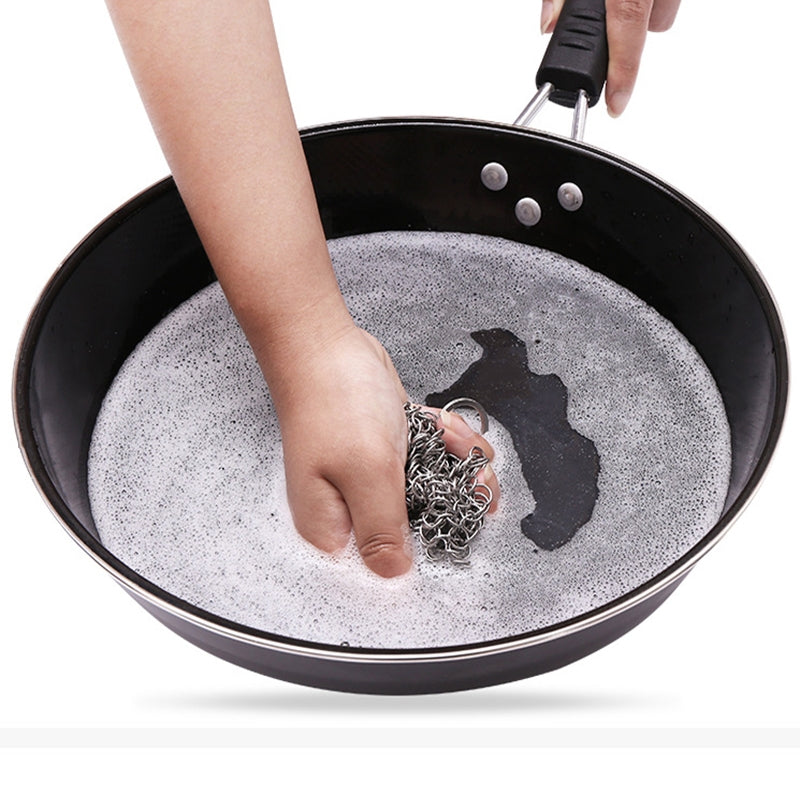 Stainless-Steel-Round-Iron-Cleaner-Pot-Brush-Scrubber-Home-Cookware-Kitchen-Cleaning-Tool,-Size:4-x-4-inch