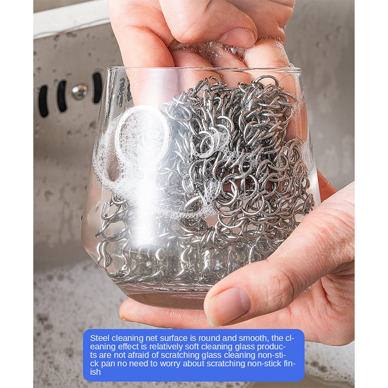 Stainless-Steel-Round-Iron-Cleaner-Pot-Brush-Scrubber-Home-Cookware-Kitchen-Cleaning-Tool,-Size:4-x-4-inch