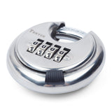 Stainless-Steel-Password-Padlock-304-Waterproof-And-Rust-Proof-Outdoor-Courtyard-Door-Cabinet-Lock-Round-Cake-Lock(Silver)