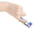 Stainless-Steel-Finger-Exercise-Finger-Joint-Orthosis-Fracture-Fixation-Splint-Active-Straight-Hand-Protection-Sleeve,-Size:L(Blue)