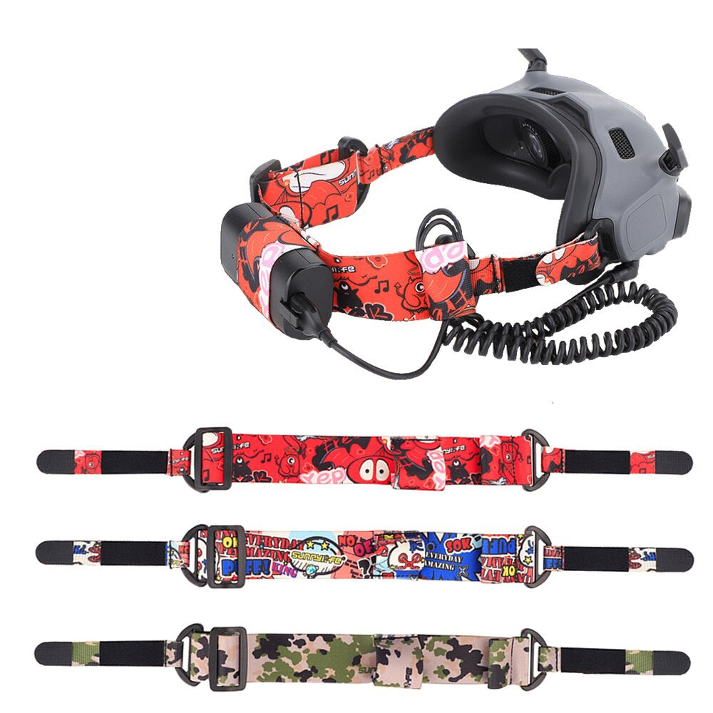 Sunnylife-TD487-For-DJI-Avata-/-FPV-Goggles-V2-Color-Headband-Fixed-Elastic-Strap(Camouflage)