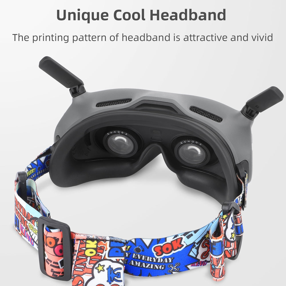 Sunnylife-TD487-For-DJI-Avata-/-FPV-Goggles-V2-Color-Headband-Fixed-Elastic-Strap(Camouflage)