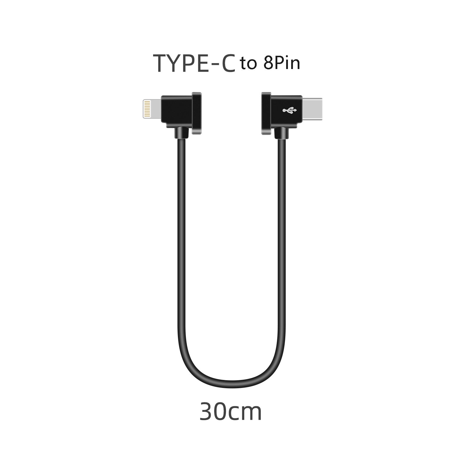 Sunnylife-TY-X9304-Suitable-For-DJI-Mavic-Air-2S-/-DJI-FPV-Flight-Glasses-V2-/-Mavic-Mini2-/-Osmo-Pocket-2-Mobile-Phone-Tablet-Cable-30cm-Type-C-to-8-Pin-Cable