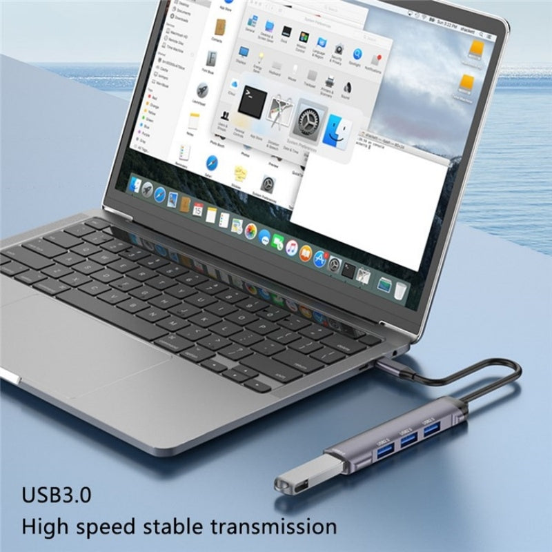 T-503-Portable-4-in-1-Type-C-Docking-Station-USB-C-to-USB2.0-x-3-+-USB3.0-HUB-Adapter