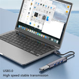 T-503-Portable-4-in-1-Type-C-Docking-Station-USB-C-to-USB2.0-x-3-+-USB3.0-HUB-Adapter