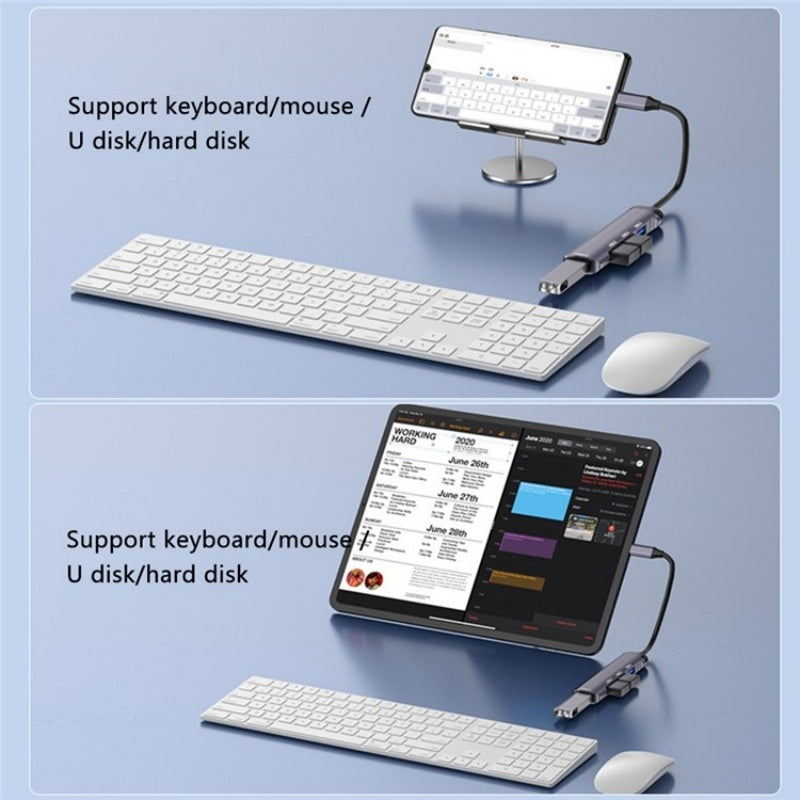 T-503-Portable-4-in-1-Type-C-Docking-Station-USB-C-to-USB2.0-x-3-+-USB3.0-HUB-Adapter