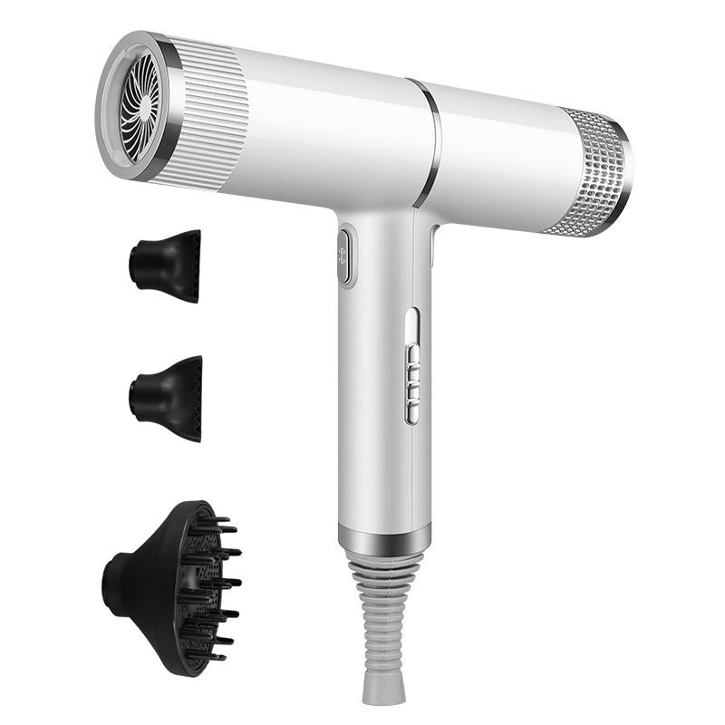 T-Shaped-Hair-Dryer-with-Smart-Inverter-Technology-High-Power-Blow-Dryer-for-Home-&-Salon-Use-EU-Plug-With-3-Nozzles(White)