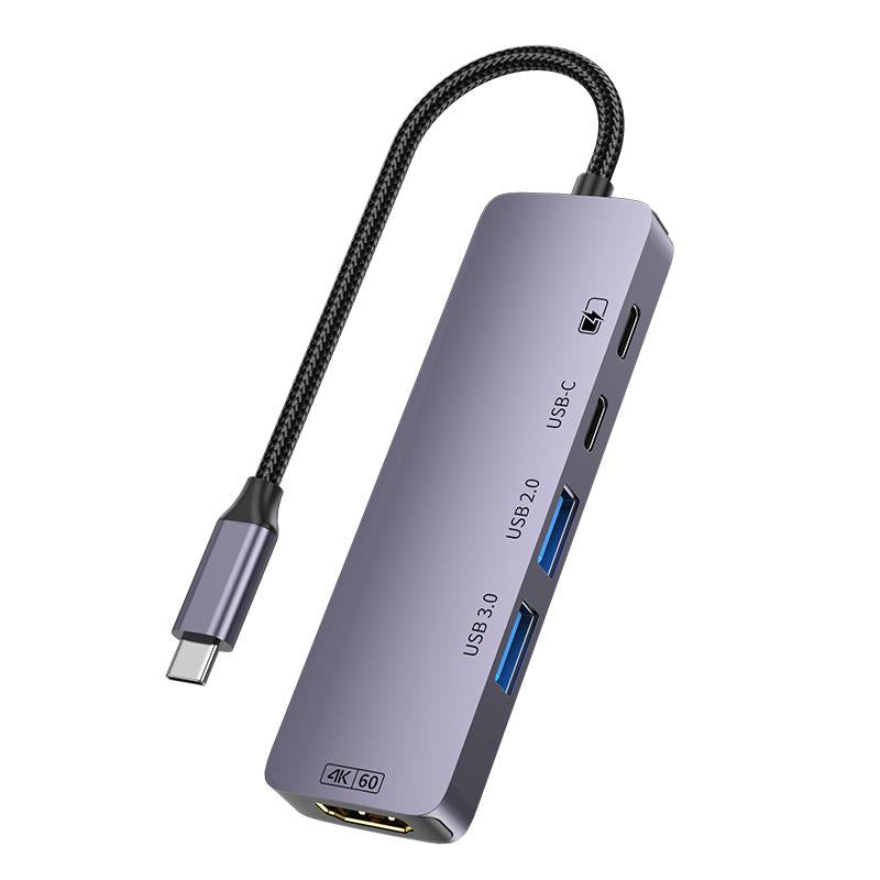T615-Type-C-5-In-1-Docking-Station-HDMI-4K-60Hz-Screen-Mirroring-Converter-USB-3.0-Splitter-Laptop-Hub