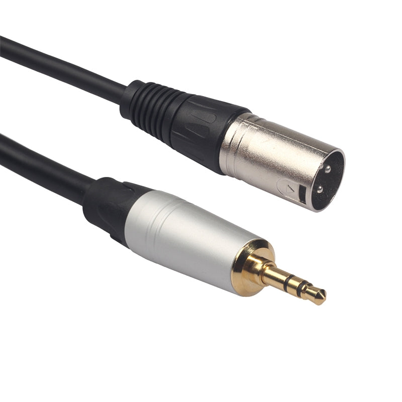 TC210KM173-3.5mm-Male-to-XLR-Male-Audio-Cable,-Length:-0.3m