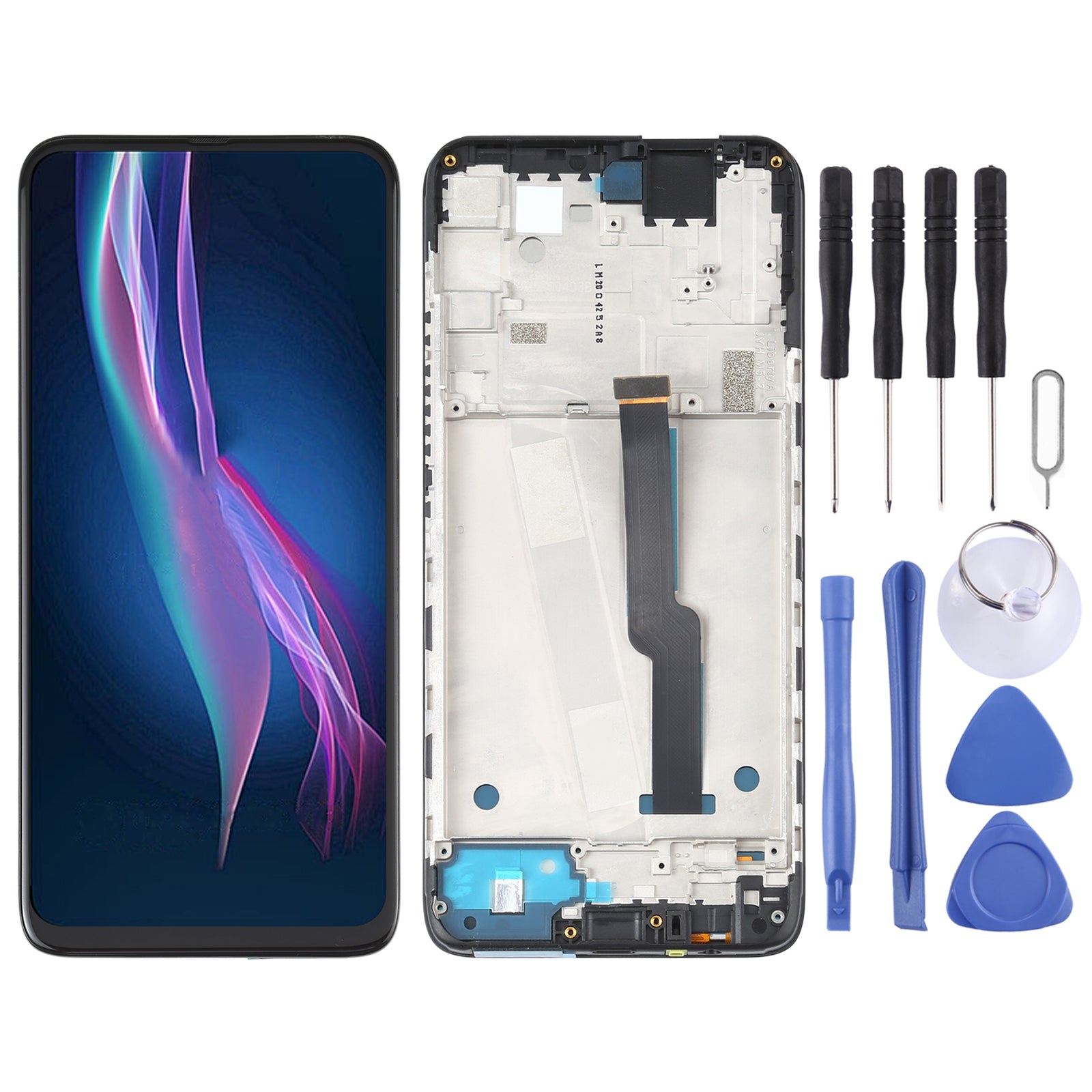 TFT-LCD-Screen-for-Motorola-One-Fusion+-PAKF0002IN-Digitizer-Full-Assembly-with-Frame-(Black)