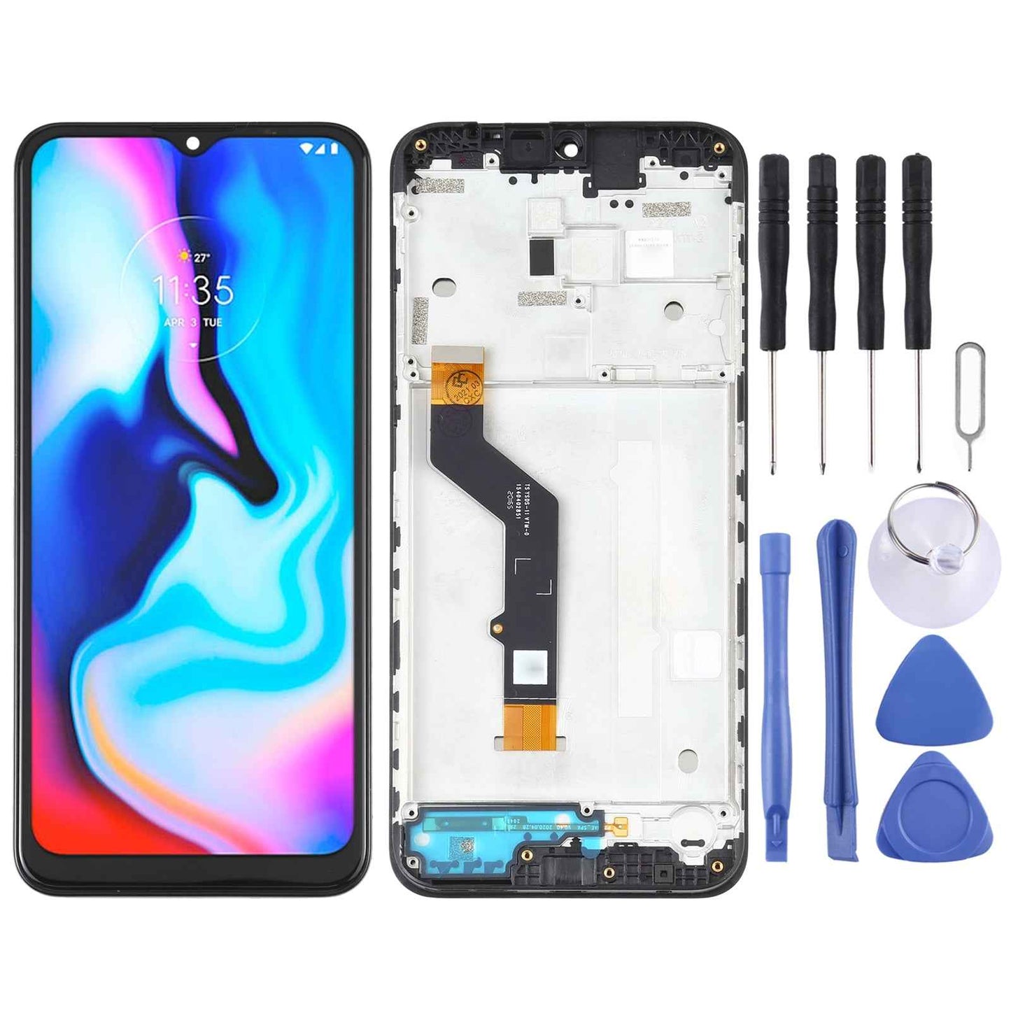 TFT-LCD-Screen-for-Motorola-Moto-E7-Plus-XT2081-1-Digitizer-Full-Assembly-with-Frame-(Black)