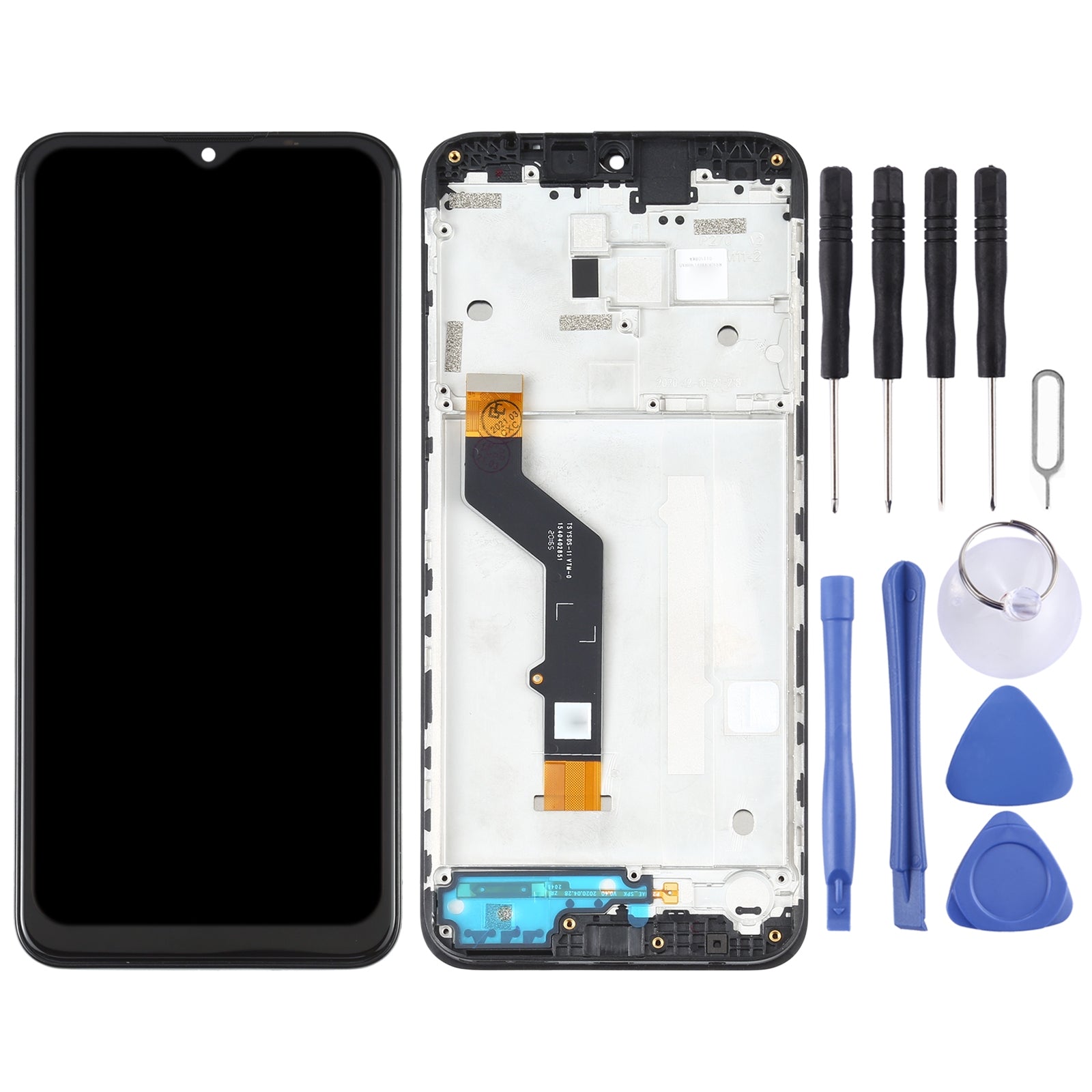 TFT-LCD-Screen-for-Motorola-Moto-E7-Plus-XT2081-1-Digitizer-Full-Assembly-with-Frame-(Black)