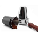 Thickened-Coffee-Catchers-Espresso-Machine-Handle-Catch-Tool,-Style:-51mm-Stainless-Steel-Mirror