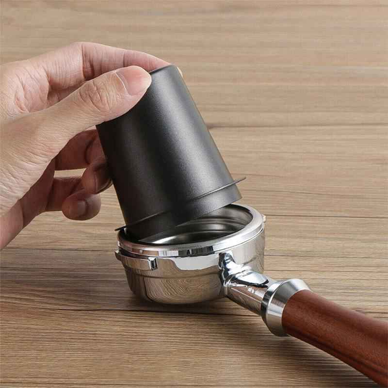 Thickened-Coffee-Catchers-Espresso-Machine-Handle-Catch-Tool,-Style:-51mm-Stainless-Steel-Mirror