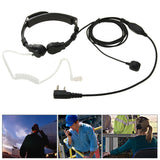 Throat-control-Transceiver-Earpiece-Headset-for-Walkie-Talkies,-3.5mm-+-2.5mm-Plug(Black)