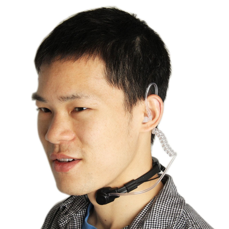 Throat-control-Transceiver-Earpiece-Headset-for-Walkie-Talkies,-3.5mm-+-2.5mm-Plug(Black)
