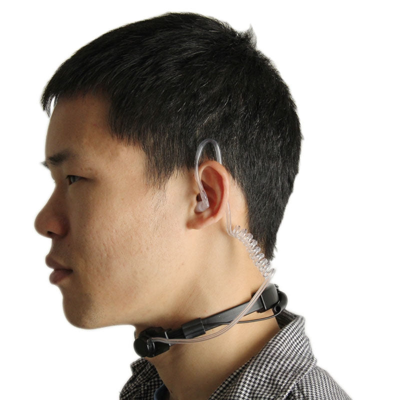 Throat-control-Transceiver-Earpiece-Headset-for-Walkie-Talkies,-3.5mm-+-2.5mm-Plug(Black)