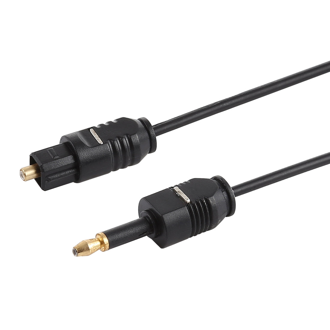 TOSLink-Male-to-3.5mm-Male-Digital-Optical-Audio-Cable,-Length:-0.8m,-OD:-2.2mm(Black)