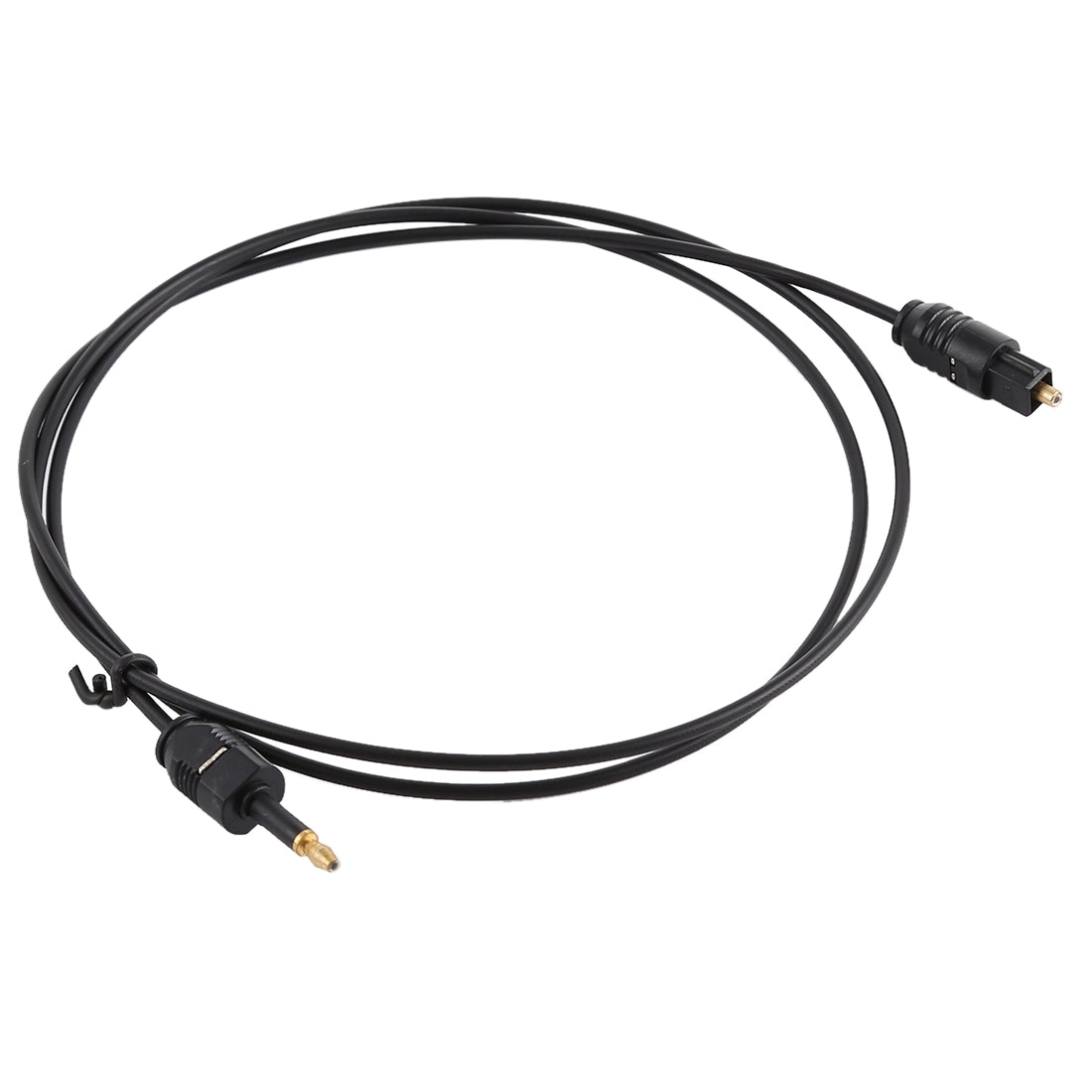 TOSLink-Male-to-3.5mm-Male-Digital-Optical-Audio-Cable,-Length:-0.8m,-OD:-2.2mm(Black)