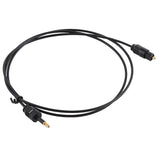 TOSLink-Male-to-3.5mm-Male-Digital-Optical-Audio-Cable,-Length:-0.8m,-OD:-2.2mm(Black)