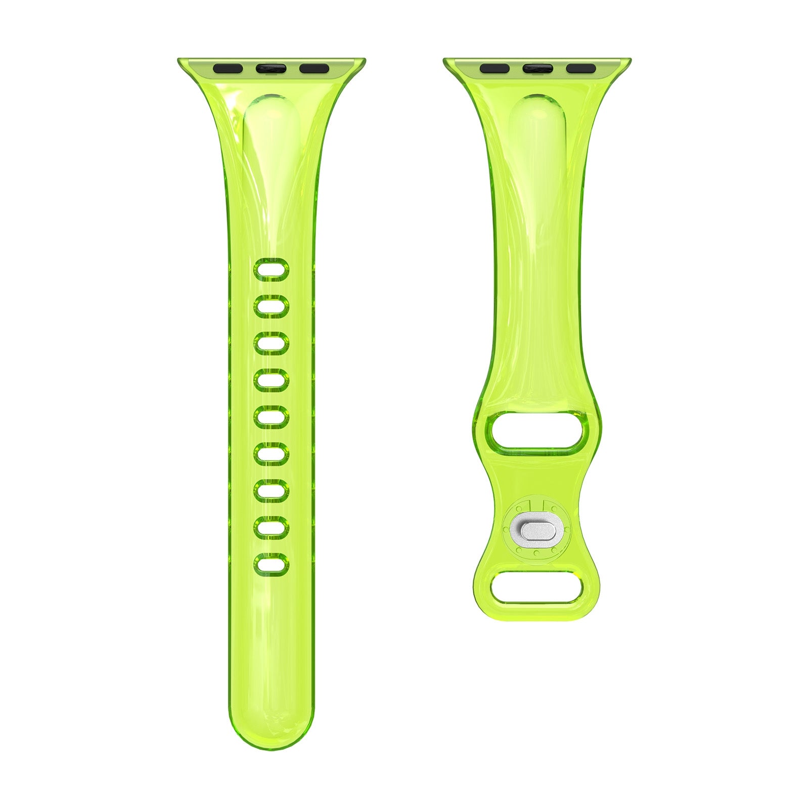 TPU-8-buckle-Watch-Band-For-Apple-Watch-Ultra-49mm&Watch-Ultra-2-49mm-/-Series-9&8&7-45mm-/-SE-3&SE-2&6&SE&5&4-44mm-/-3&2&1-42mm(Fluorescent-Yellow)