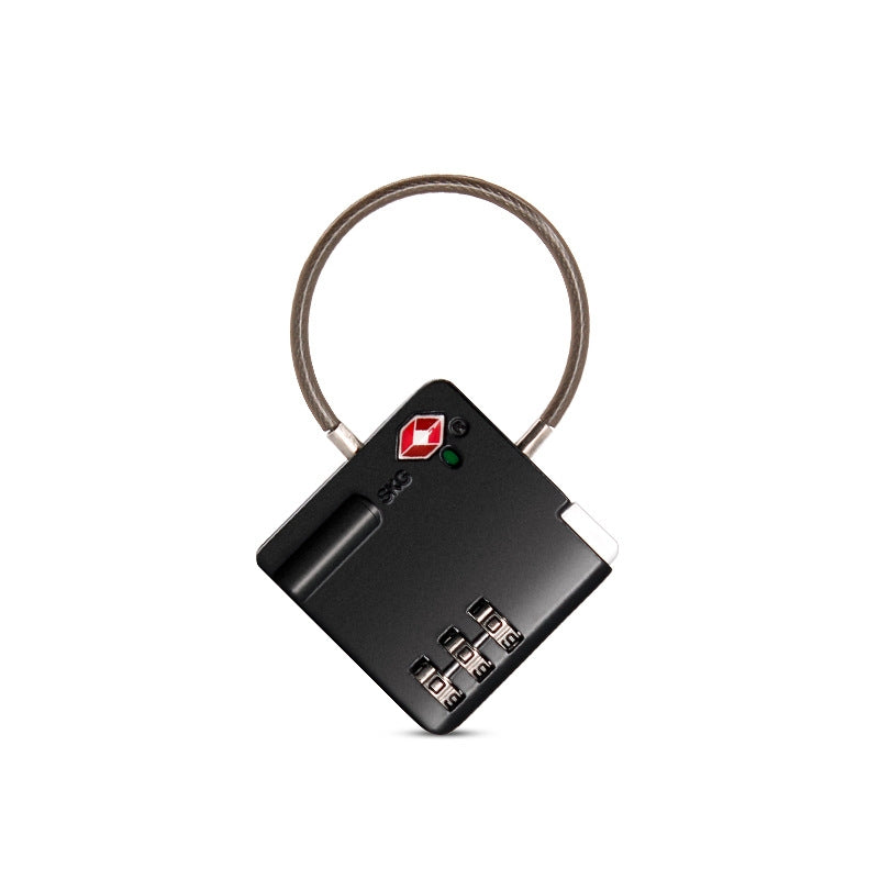 TSA-Customs-Combination-Lock-Anti-Theft-Wire-Padlock(Black)