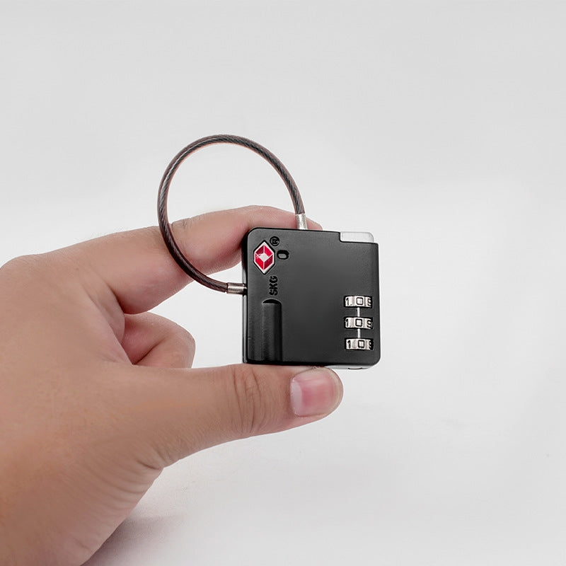 TSA-Customs-Combination-Lock-Anti-Theft-Wire-Padlock(Black)