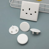 UK-3-Hole-Baby-Socket-Protection-Cover,-Style:-Round-Thin-White
