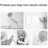 UK-3-Hole-Baby-Socket-Protection-Cover,-Style:-Round-Thin-White
