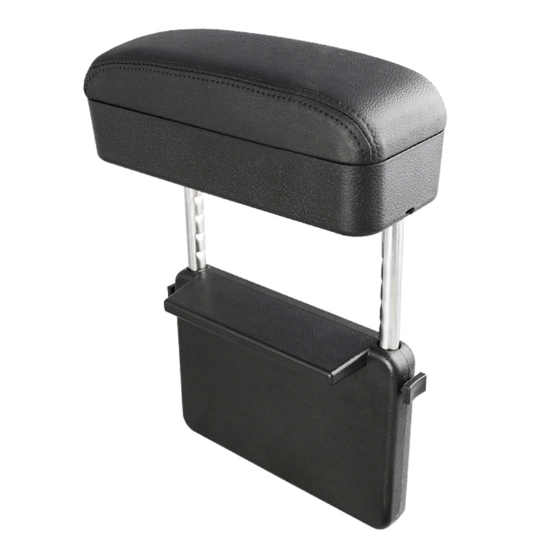 Universal-Car-PU-Leather-Wrapped-Armrest-Box-Cushion-Car-Armrest-Box-Mat-with-Storage-Box-(Black)