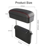 Universal-Car-PU-Leather-Wrapped-Armrest-Box-Cushion-Car-Armrest-Box-Mat-with-Storage-Box-(Black)