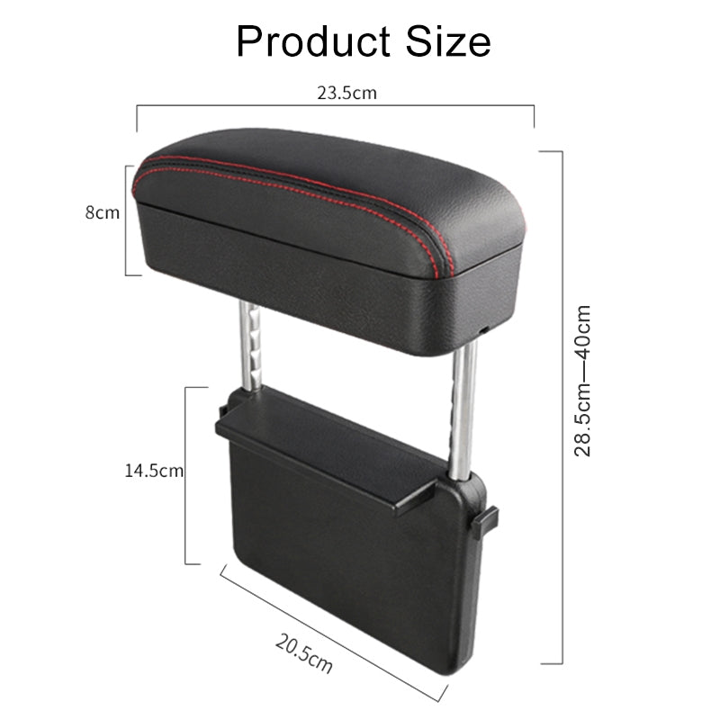 Universal-Car-PU-Leather-Wrapped-Armrest-Box-Cushion-Car-Armrest-Box-Mat-with-Storage-Box-(Black)