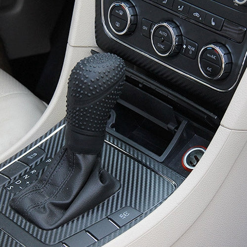 Universal-Elasticity-Nonslip-Soft-Silicone-Car-Gear-Shift-Knob-Cover(Black)