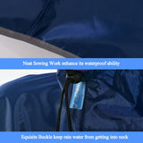 Universal-Super-Water-Resistant-Dual-Hooded-Motorcycle-Rain-Poncho-Coat-Raincoat(Blue)