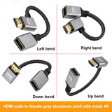 Upward-Bend-HDMI-Male-to-Female-4K-UHD-Extension-Cable-Computer-TV-Adapter,-Length:-20cm