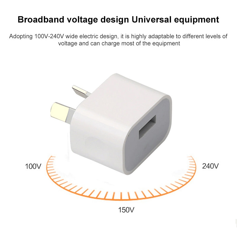 US-Plug-USB-Charger-Adapter(White)