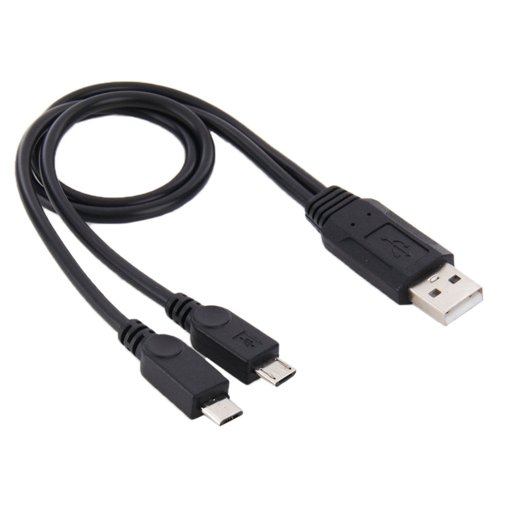 USB-2.0-Male-to-2-Micro-USB-Male-Cable,-Length:-About-30cm