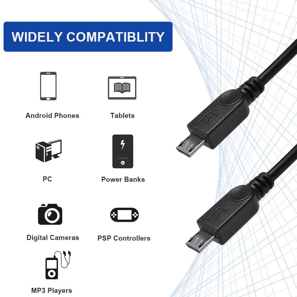 USB-2.0-Male-to-2-Micro-USB-Male-Cable,-Length:-About-30cm