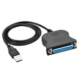 USB-2.0-to-DB25-25-Pin-Female-Port-Print-Converter-Cable(Black)