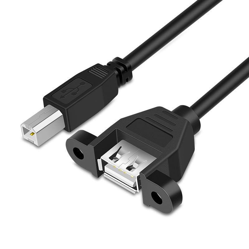 USB-B-Male-to-USB-A-Female-Printer/Scanner-Adapter-Cable,-50cm-Black