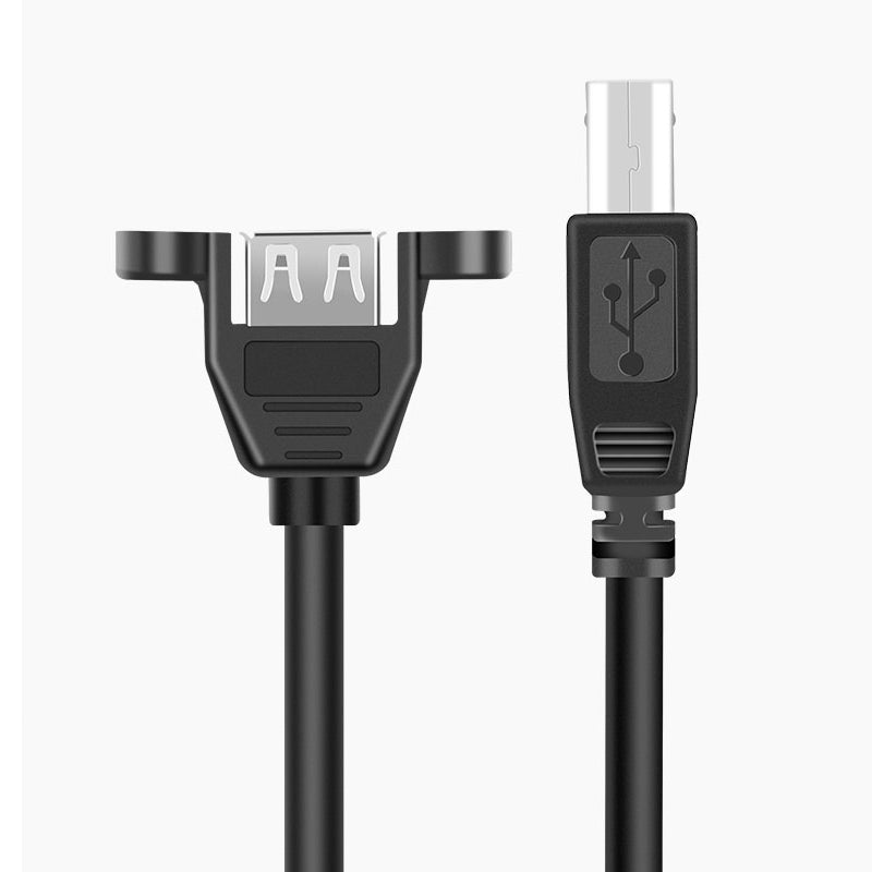 USB-B-Male-to-USB-A-Female-Printer/Scanner-Adapter-Cable,-50cm-Black