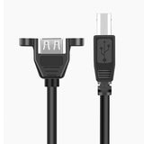 USB-B-Male-to-USB-A-Female-Printer/Scanner-Adapter-Cable,-50cm-Black