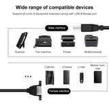USB-B-Male-to-USB-A-Female-Printer/Scanner-Adapter-Cable,-50cm-Black