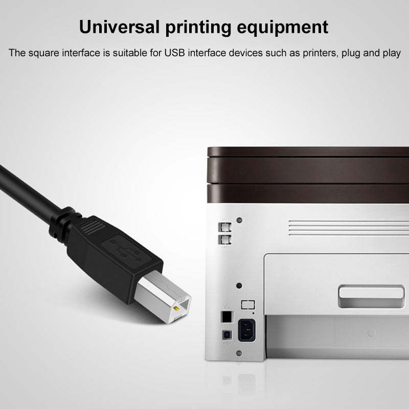 USB-B-Male-to-USB-A-Female-Printer/Scanner-Adapter-Cable,-50cm-Black