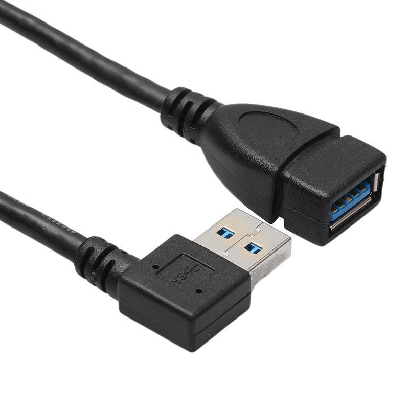 USB-3.0-Right-Angle-90-Degree-Extension-Cable-Male-to-Female-Adapter-Cord,-Length:-18cm