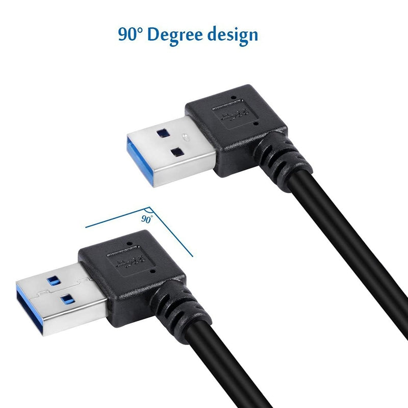 USB-3.0-Right-Angle-90-Degree-Extension-Cable-Male-to-Female-Adapter-Cord,-Length:-18cm