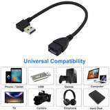 USB-3.0-Right-Angle-90-Degree-Extension-Cable-Male-to-Female-Adapter-Cord,-Length:-18cm