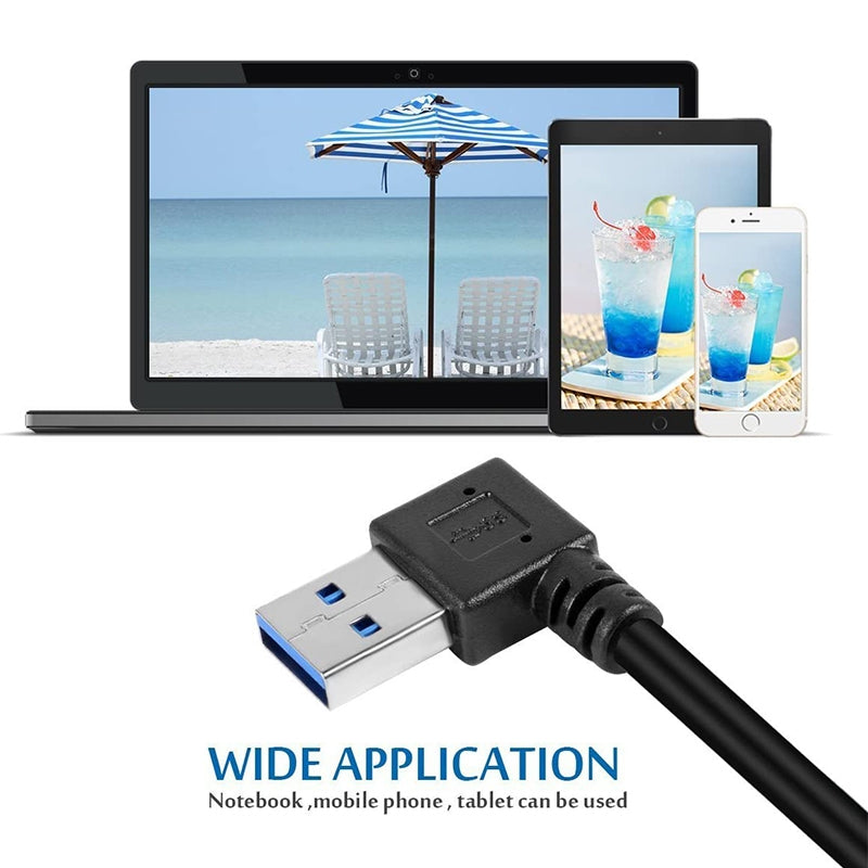 USB-3.0-Right-Angle-90-Degree-Extension-Cable-Male-to-Female-Adapter-Cord,-Length:-18cm